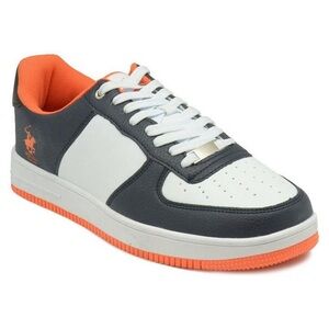Men's Beverly Hills Polo Club Alpine Low Top Sneakers Grey/Orange/wht